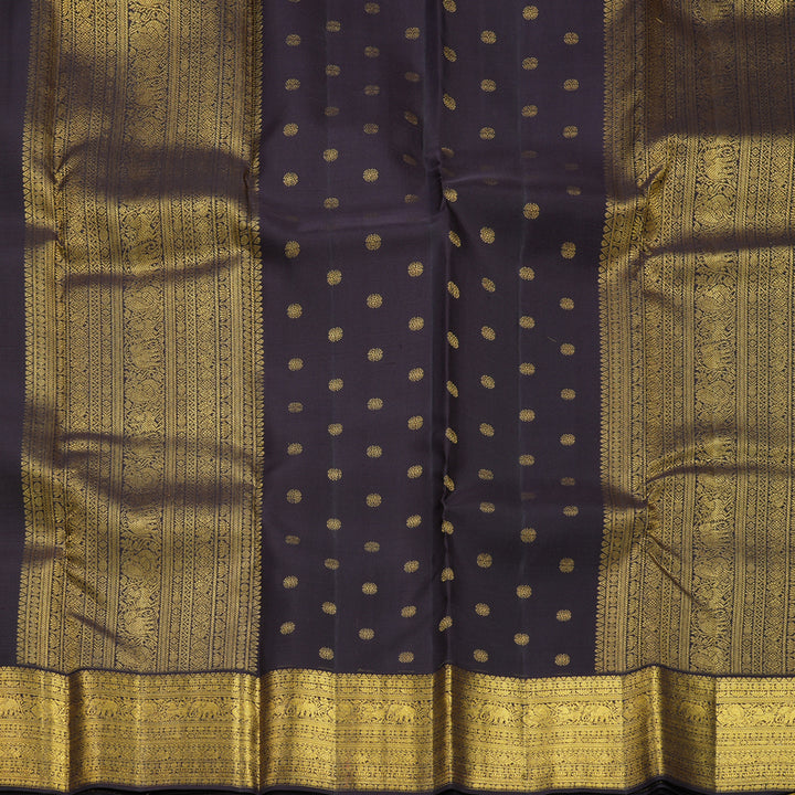Hayagrivas Handloom Golden Yellow Kanjivaram Silk Saree with Deep Nagapazham Border SSCBF108G13-1