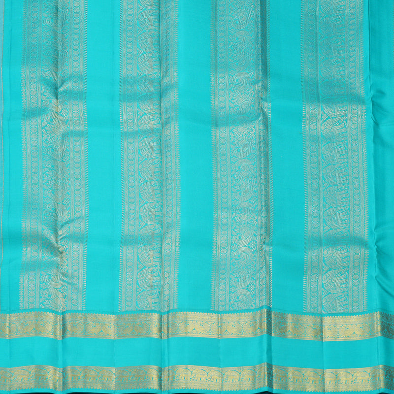 Hayagrivas Handloom Beige Kanjivaram Silk Saree with Ganga Jamuna Border SSCBF108G15-4