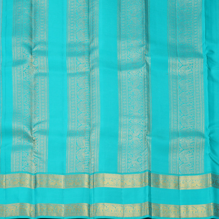 Hayagrivas Handloom Beige Kanjivaram Silk Saree with Ganga Jamuna Border SSCBF108G15-4