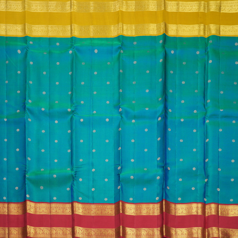 Hayagrivas Handloom Mayilkazhuthu Kanjivaram Silk Saree with Ganga Jamuna Border SSCBF108G15-5
