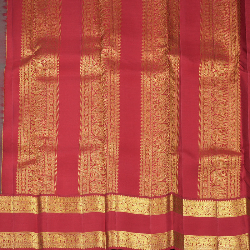 Hayagrivas Handloom Mayilkazhuthu Kanjivaram Silk Saree with Ganga Jamuna Border SSCBF108G15-5