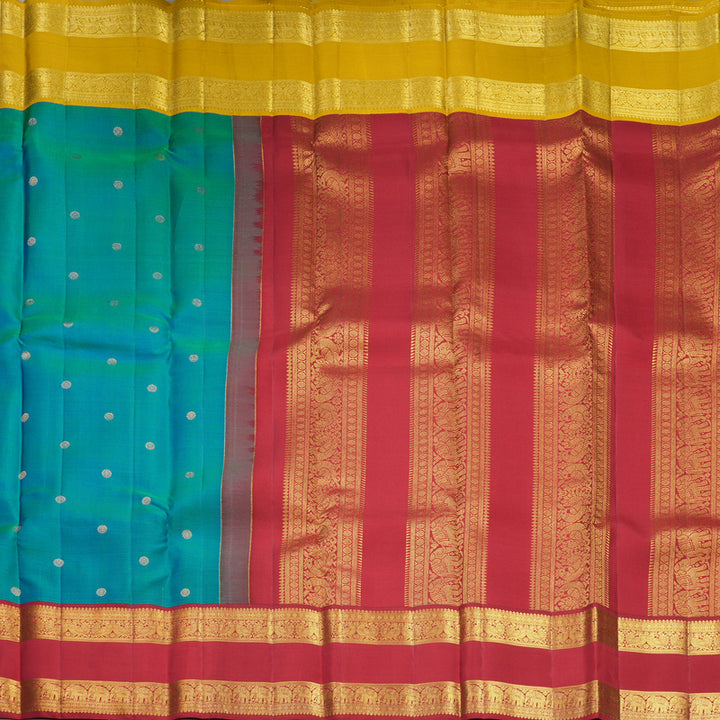 Hayagrivas Handloom Mayilkazhuthu Kanjivaram Silk Saree with Ganga Jamuna Border SSCBF108G15-5