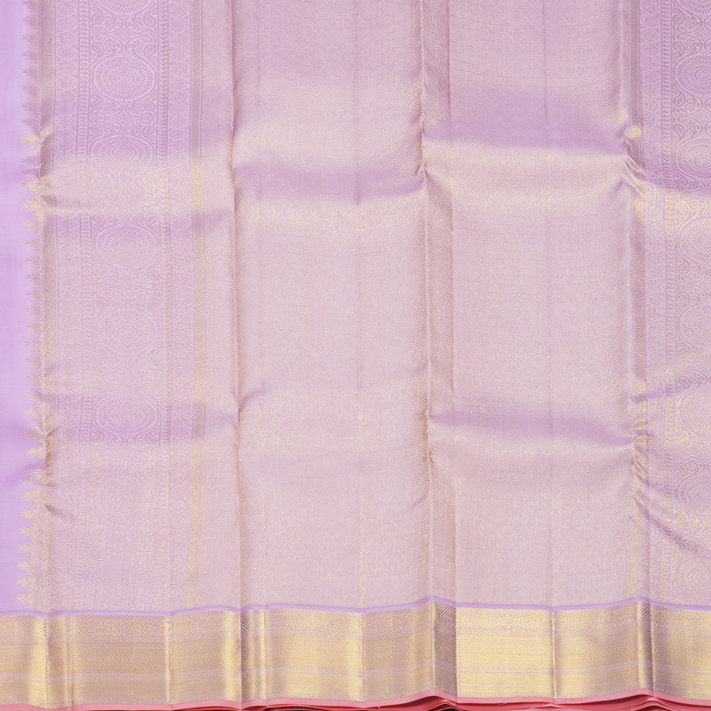 Hayagrivas Handloom Purple Kanjivaram Silk Saree with Lilac Border SSCBF108G16-1