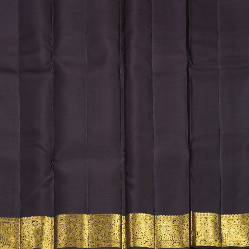 Hayagrivas Handloom Orange Kanjivaram Silk Saree with Kanchana Brown Border SSCBF108G16-5