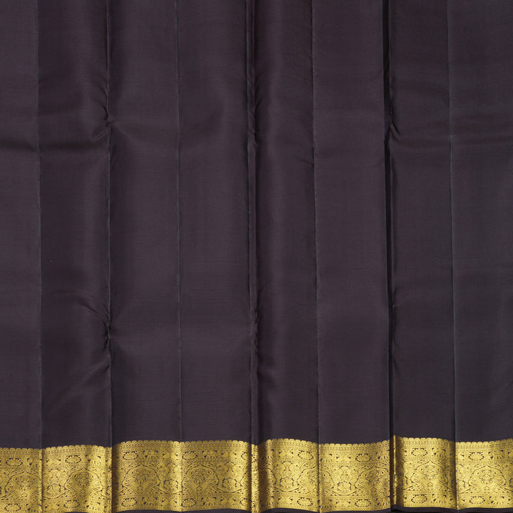 Hayagrivas Handloom Orange Kanjivaram Silk Saree with Kanchana Brown Border SSCBF108G16-5
