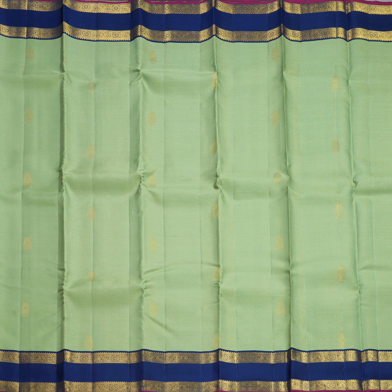 Hayagrivas Handloom Pista Green Kanjivaram Silk Saree with Navy Blue Border SSCBF108G4-2
