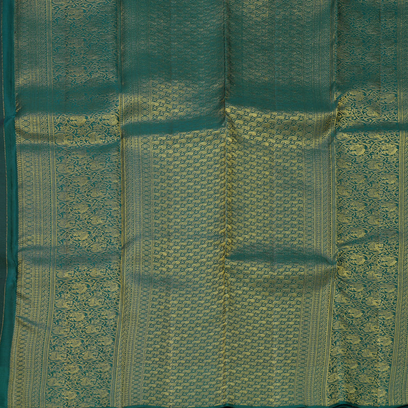 Hayagrivas Handloom Purple Kanjivaram Silk Saree with Dark Green Border SSCBF108G7-2
