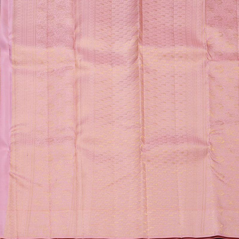 Hayagrivas Handloom Dark Purple Kanjivaram Silk Saree with Baby Pink Border SSCBF108G8-1
