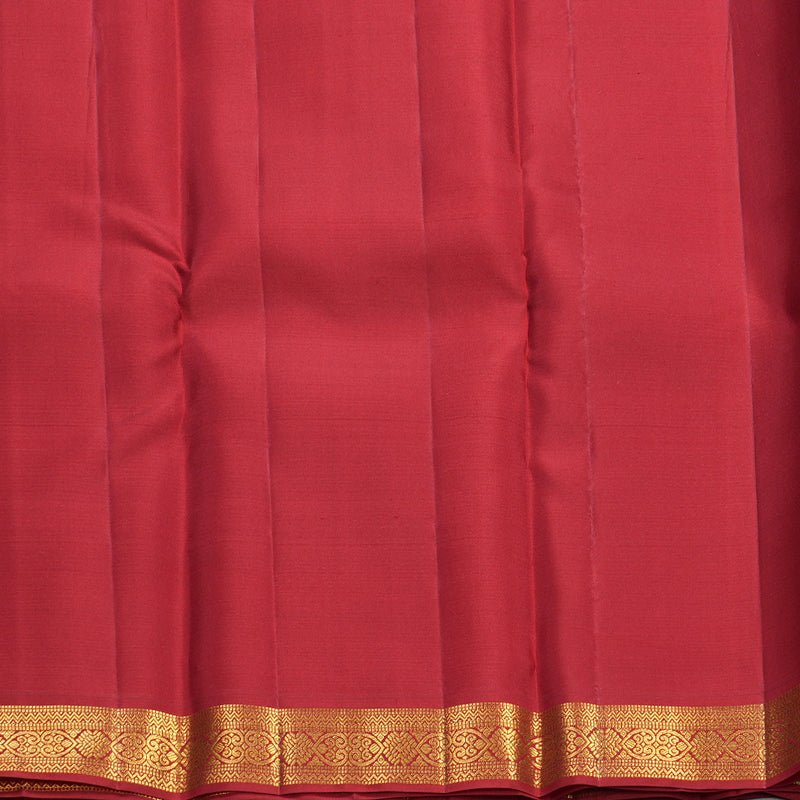 Hayagrivas Handloom Nagapazham Kanjivaram Silk Saree with Red Border SSCBF108G9-2
