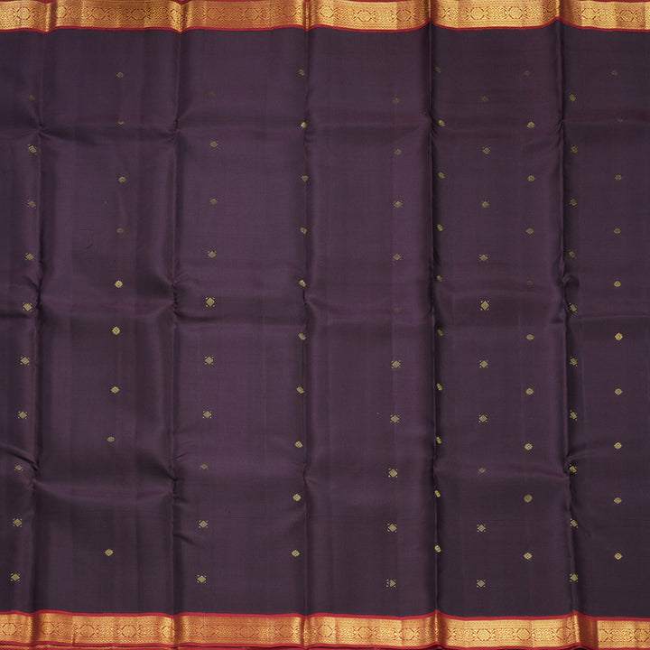 Hayagrivas Handloom Nagapazham Kanjivaram Silk Saree with Red Border SSCBF108G9-2