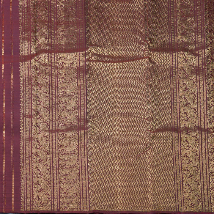 Hayagrivas Handloom Burgundy Kanjivaram Silk Saree SSCBF109G1-1