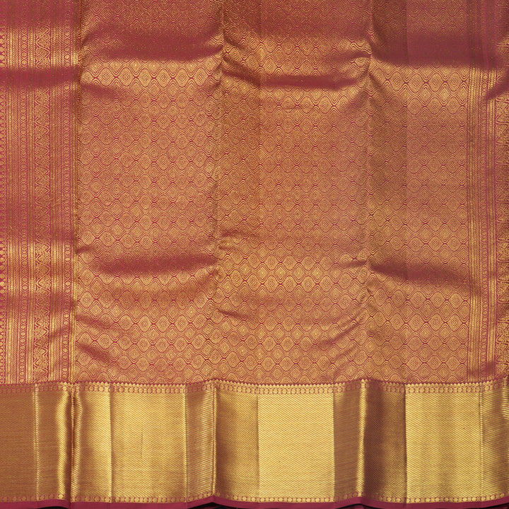 Hayagrivas Handloom Maroon Kanjivaram Silk Saree SSCBF109G11-1