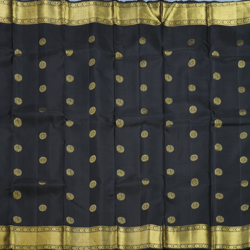 Hayagrivas Handloom Black Kanjivaram Silk Saree SSCBF109G12-1