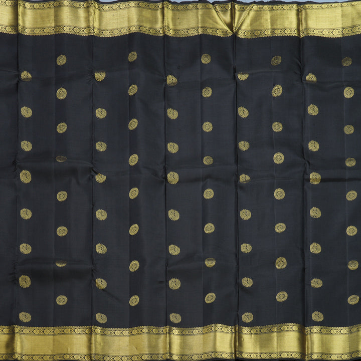 Hayagrivas Handloom Black Kanjivaram Silk Saree SSCBF109G12-1