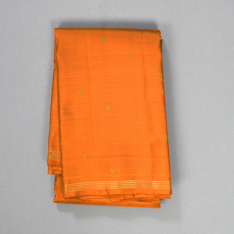 Hayagrivas Handloom Rust Orange Kanjivaram Silk Saree SSCBF109G13-1