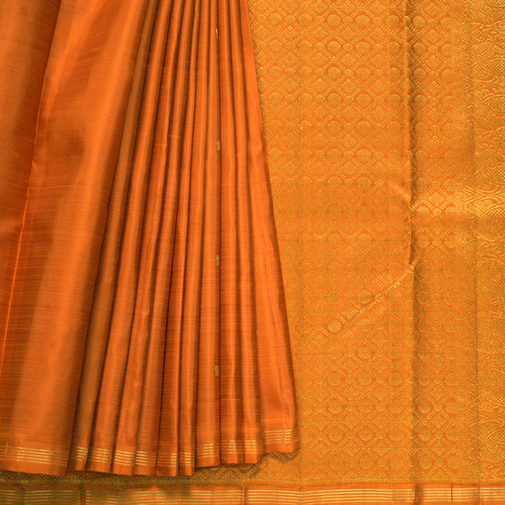Hayagrivas Handloom Rust Orange Kanjivaram Silk Saree SSCBF109G13-1