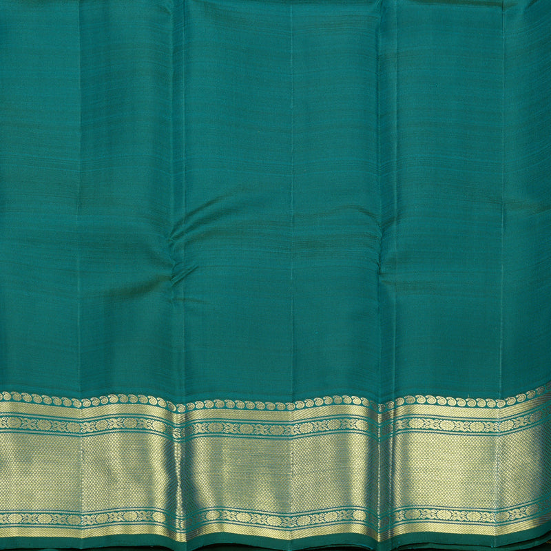 Hayagrivas Handloom Peacock Green Kanjivaram Silk Saree SSCBF109G14-1