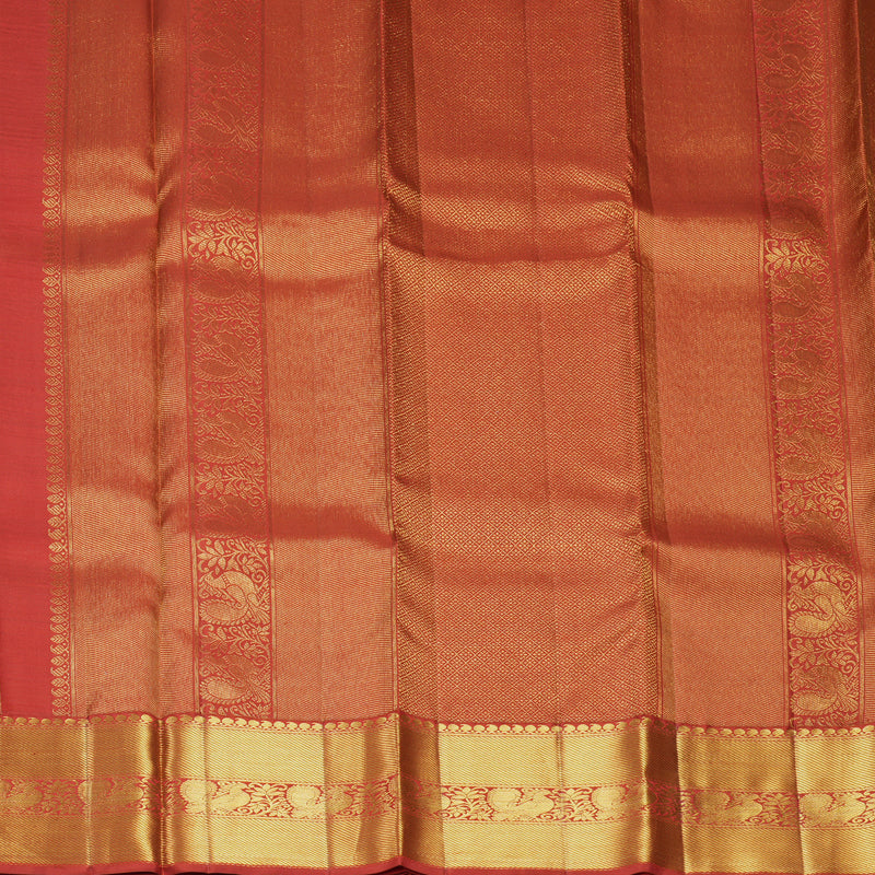 Hayagrivas Handloom Lavender Kanjivaram Silk Saree with Red Border SSCBF109G21-1