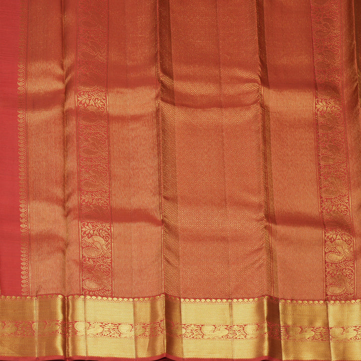 Hayagrivas Handloom Lavender Kanjivaram Silk Saree with Red Border SSCBF109G21-1