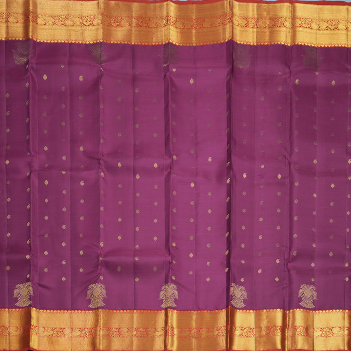 Hayagrivas Handloom Vadamalli Kanjivaram Silk Saree with Red Border SSCBF109G21-2