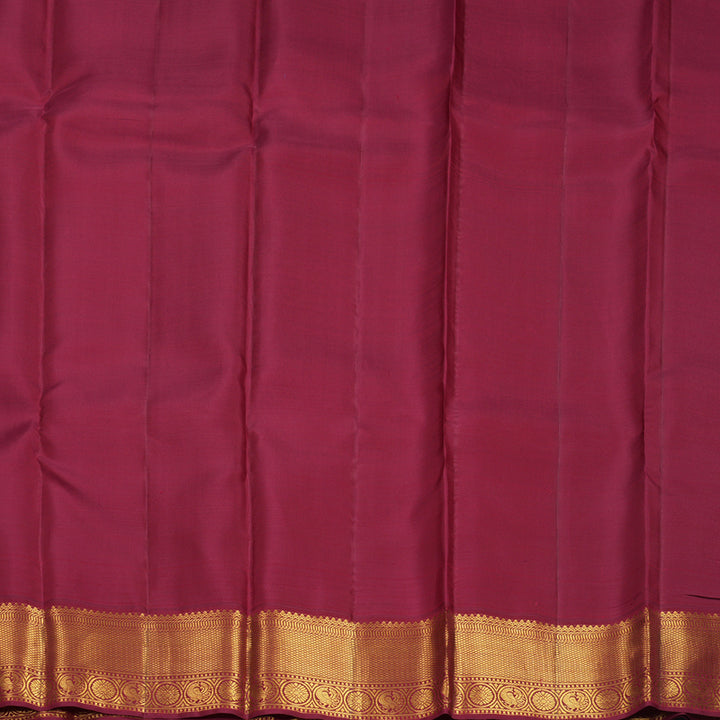 Hayagrivas Handloom MS Blue Kanjivaram Silk Saree with Maroon Border SSCBF109G23-1