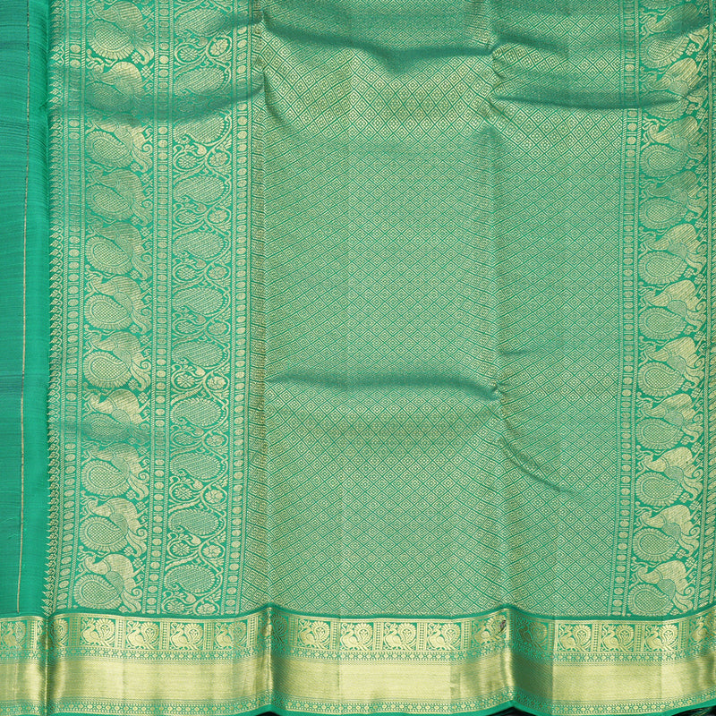 Hayagrivas Handloom Brinjal Purple Kanjivaram Silk Saree with Meenakshi Green Border SSCBF109G25-1