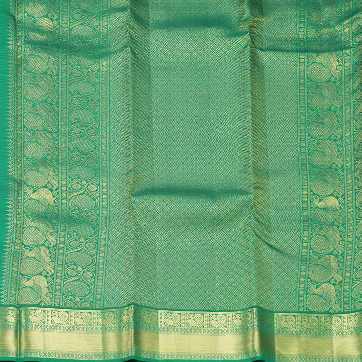 Hayagrivas Handloom Mauve Kanjivaram Silk Saree with Meenakshi Green Border SSCBF109G25-2
