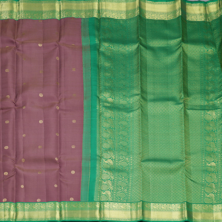 Hayagrivas Handloom Mauve Kanjivaram Silk Saree with Meenakshi Green Border SSCBF109G25-2