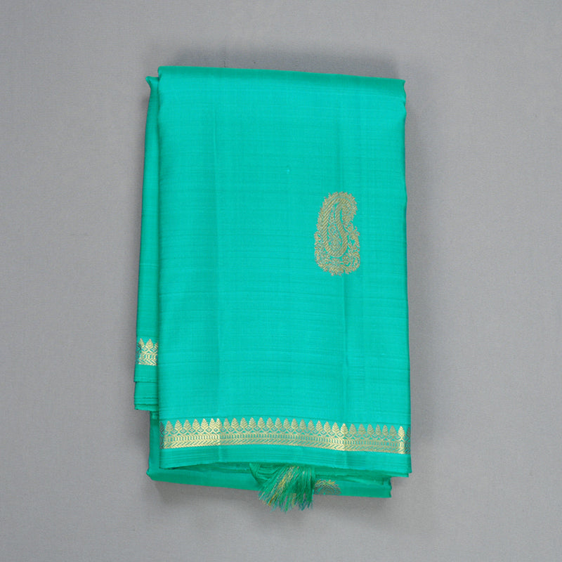Hayagrivas Handloom Mint Green Kanjivaram Silk Saree SSCBF109G3-1
