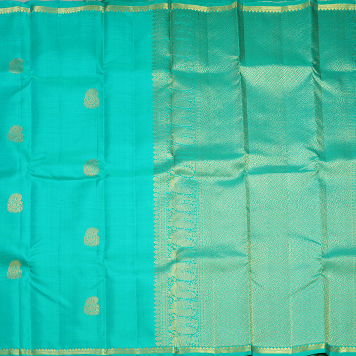 Hayagrivas Handloom Mint Green Kanjivaram Silk Saree SSCBF109G3-1
