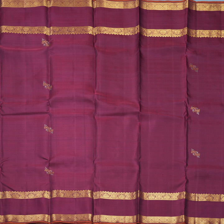 Hayagrivas Handloom Burgundy Kanjivaram Silk Saree SSCBF109G4-1