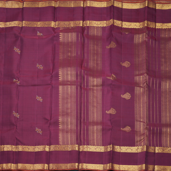 Hayagrivas Handloom Burgundy Kanjivaram Silk Saree SSCBF109G4-1