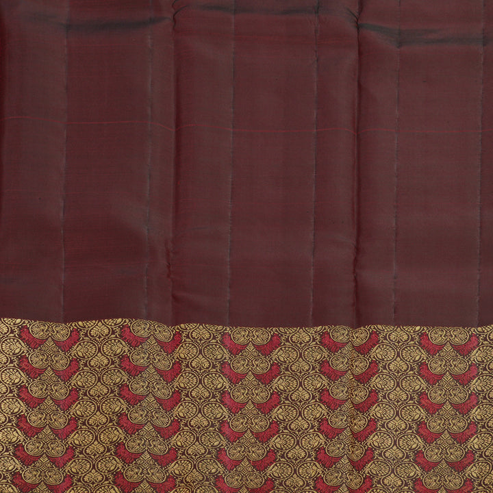 Hayagrivas Handloom Dark Maroon Kanjivaram Silk Saree SSCBF109G6-1