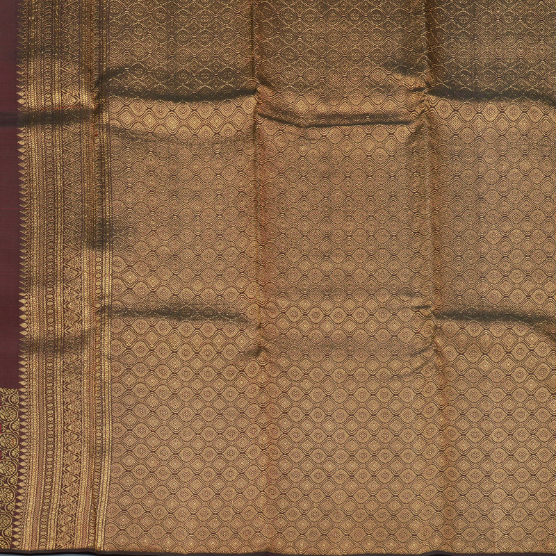 Hayagrivas Handloom Dark Maroon Kanjivaram Silk Saree SSCBF109G6-1