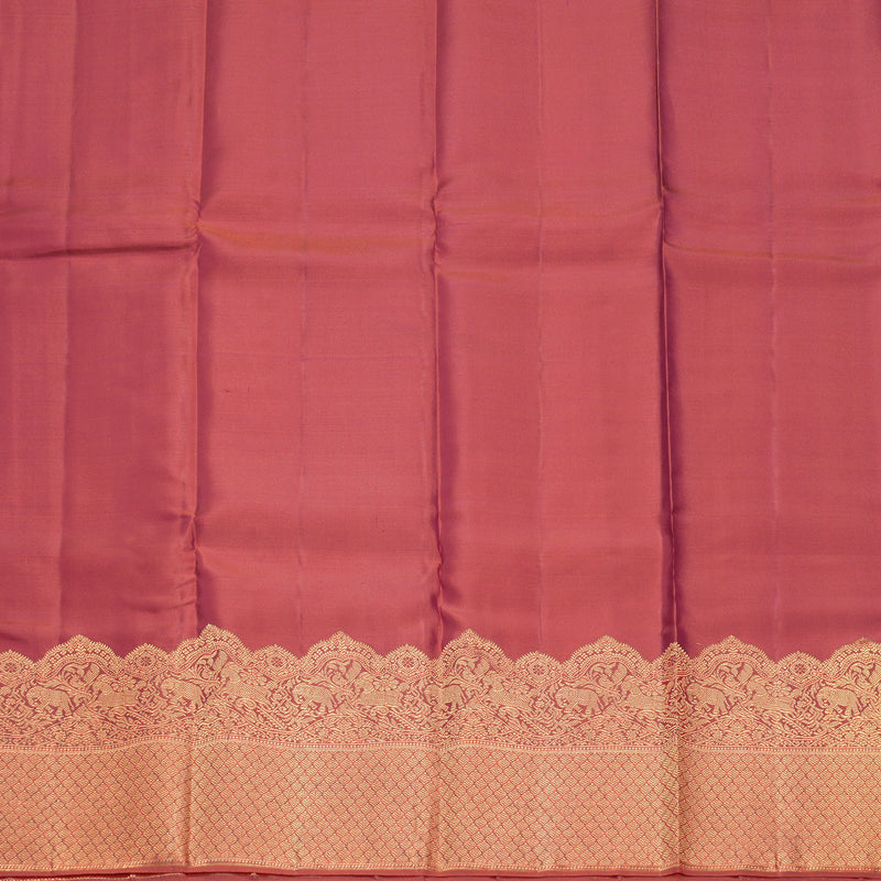 Hayagrivas Handloom Coral Pink Kanjivaram Silk Saree SSCBF109G6-2