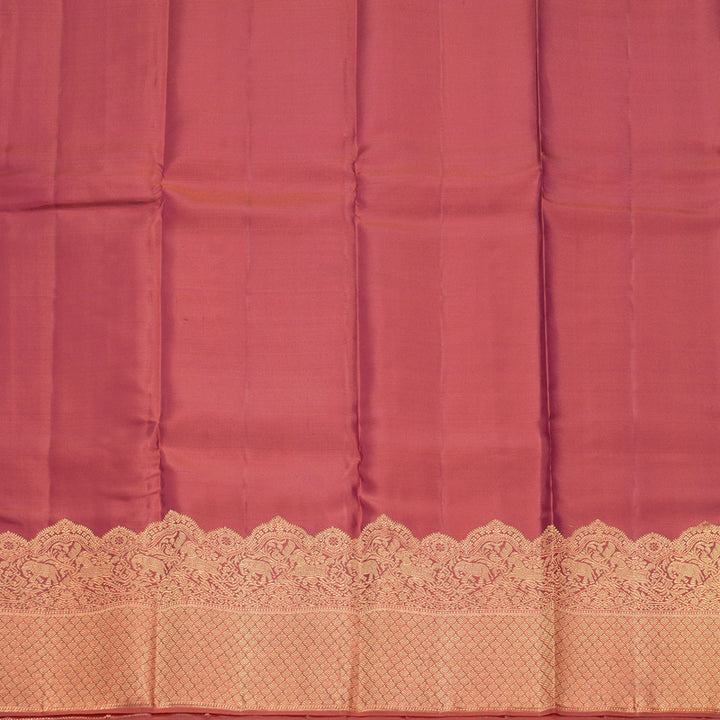 Hayagrivas Handloom Coral Pink Kanjivaram Silk Saree SSCBF109G6-2