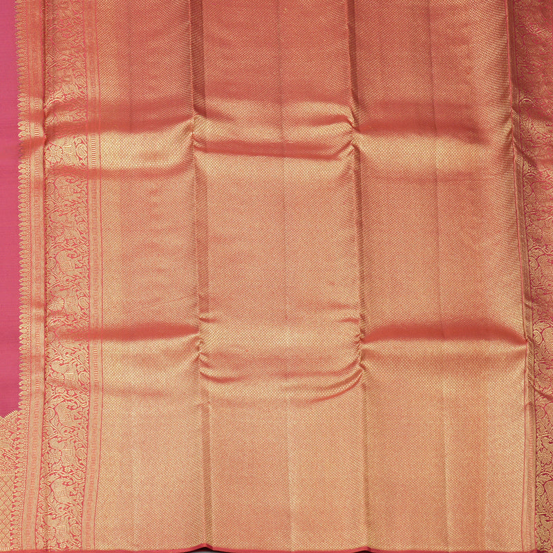 Hayagrivas Handloom Coral Pink Kanjivaram Silk Saree SSCBF109G6-2
