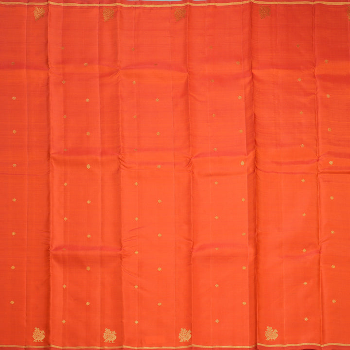 Hayagrivas Handloom Fanta Orange Kanjivaram Silk Saree SSCBF109G8-1
