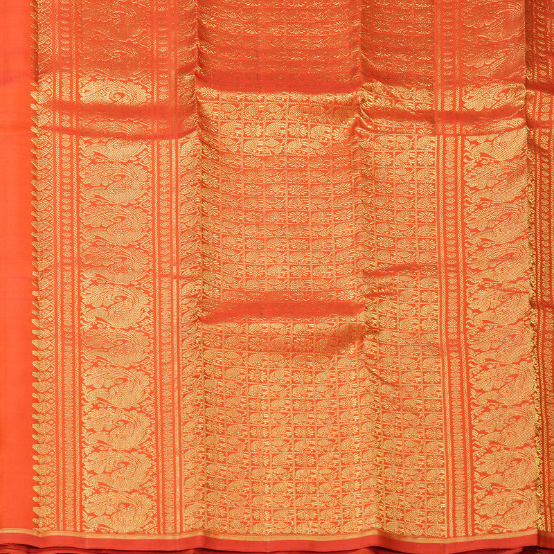 Hayagrivas Handloom Fanta Orange Kanjivaram Silk Saree SSCBF109G8-1