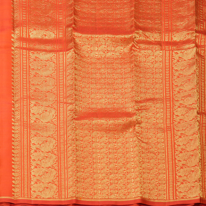 Hayagrivas Handloom Fanta Orange Kanjivaram Silk Saree SSCBF109G8-1