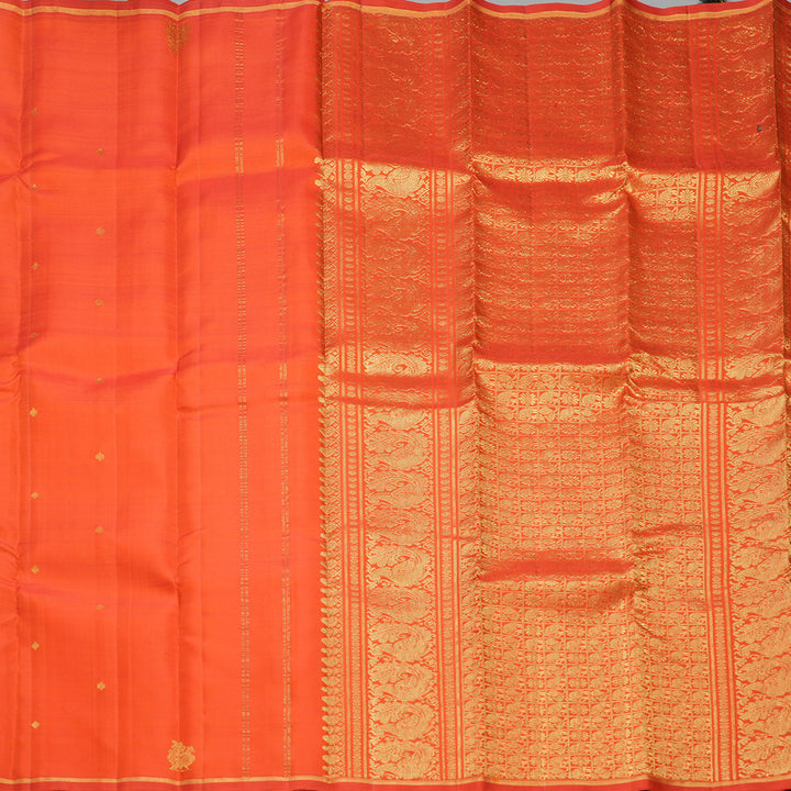 Hayagrivas Handloom Fanta Orange Kanjivaram Silk Saree SSCBF109G8-1