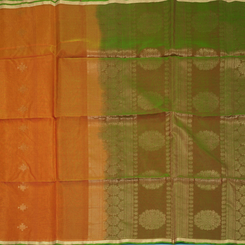 Hayagrivas Golden Orange Kora Silk Cotton Saree SSCBF123H1-4