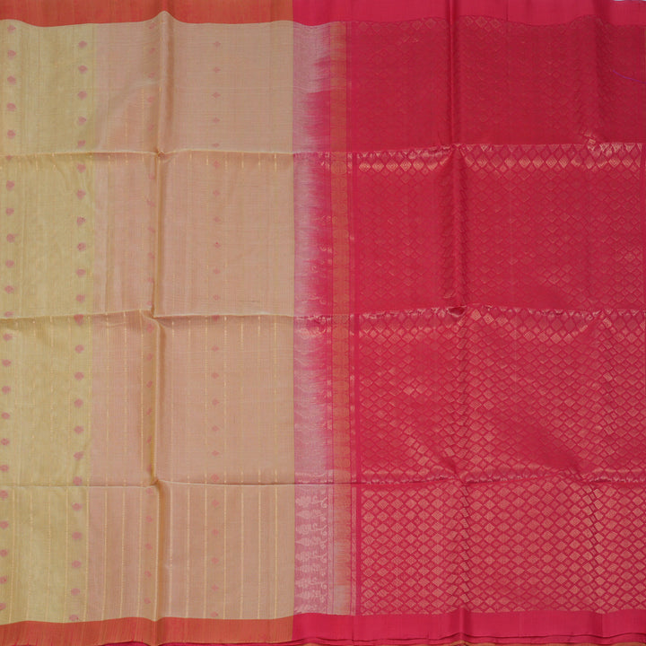 Hayagrivas Sand Brown Kora Silk Cotton Saree SSCBF123H15-1