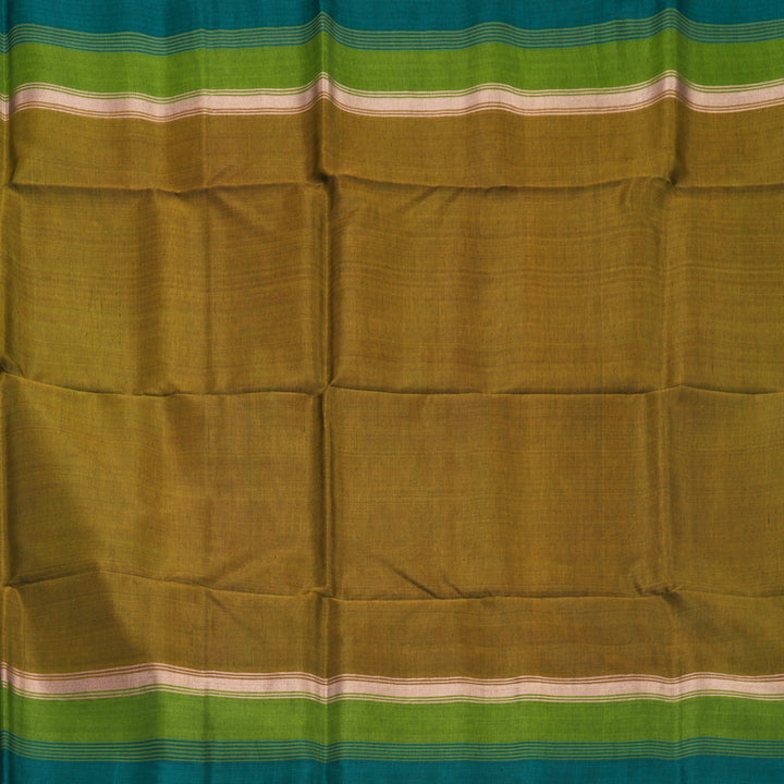 Hayagrivas Honey Mustard Kora Silk Cotton Saree SSCBF123H2-1