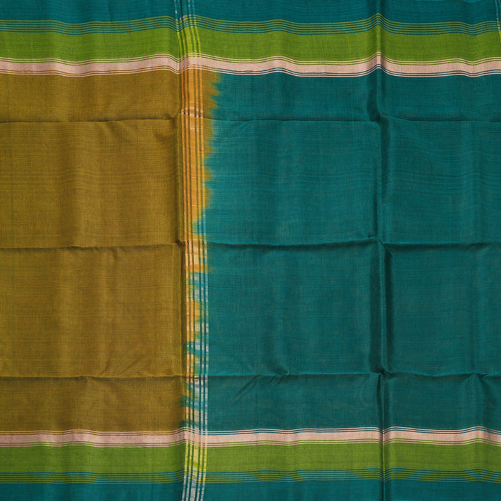 Hayagrivas Honey Mustard Kora Silk Cotton Saree SSCBF123H2-1