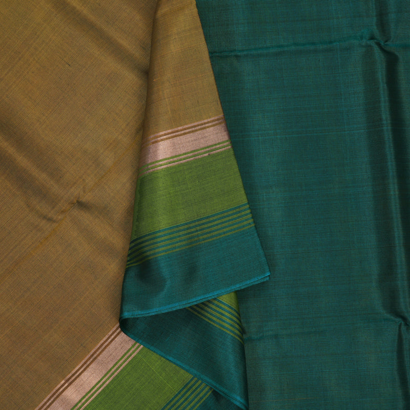 Hayagrivas Honey Mustard Kora Silk Cotton Saree SSCBF123H2-1