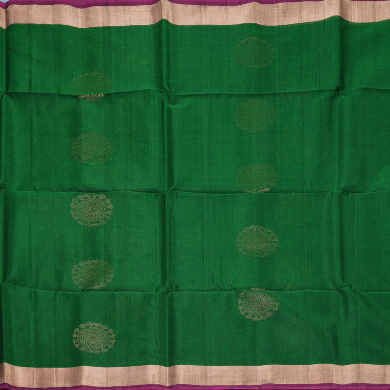 Hayagrivas Green Kora Silk Cotton Saree SSCBF123H22-3