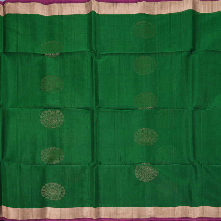Hayagrivas Green Kora Silk Cotton Saree SSCBF123H22-3