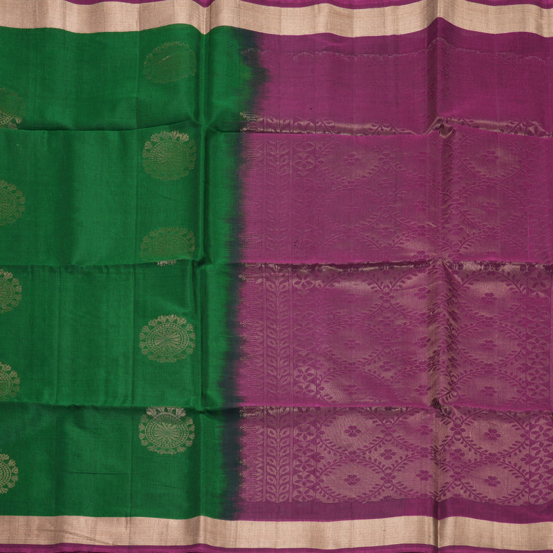 Hayagrivas Green Kora Silk Cotton Saree SSCBF123H22-3