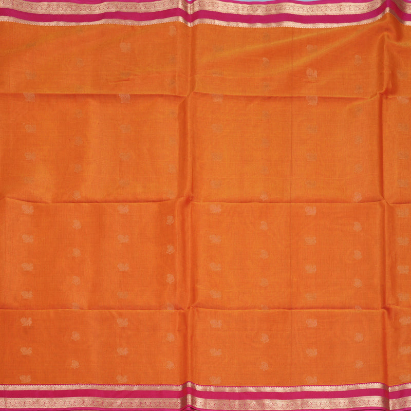 Hayagrivas Golden Orange Kora Silk Cotton Saree SSCBF123H26-2